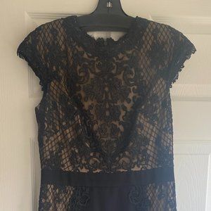 Tadashi Shoji Petite Formal Black and Tan Gown/worn once